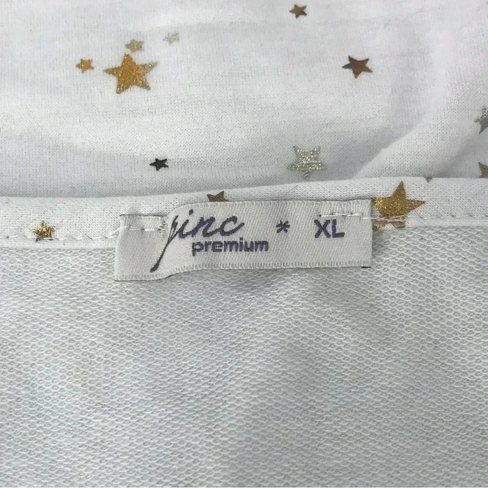 PINC SHIRT GIRLS XL PREMIUM WHITE GOLD SILVER STAR TANK TOP STYLE 22880K - Picture 4 of 13